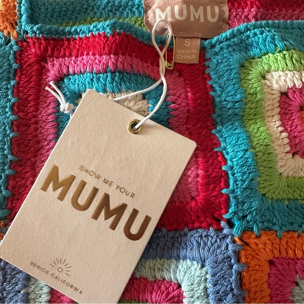 NWT Show Me Your MUMU Virgo Crop Crochet Top Small - Picture 4 of 4